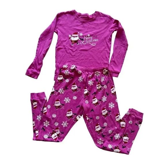 Carter’s Pajama Set Bundle Christmas White Red Pink Purple Long Sleeves Tops & P - Picture 2 of 6